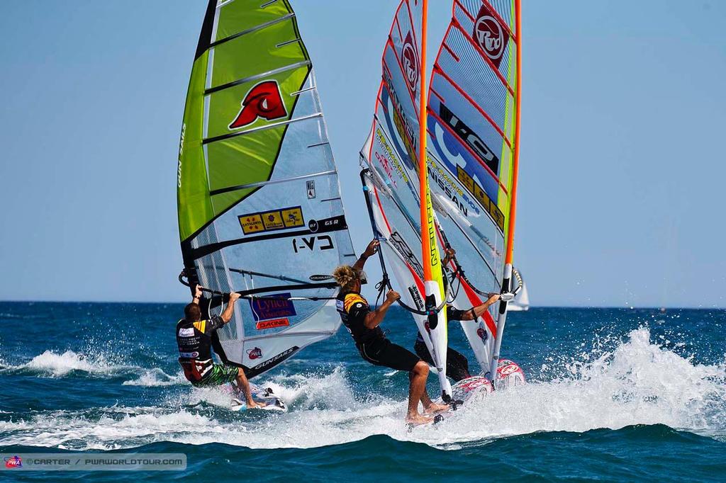 Gybe action - 2014 PWA Catalunya World Cup, Day 5 ©  Carter/pwaworldtour.com http://www.pwaworldtour.com/